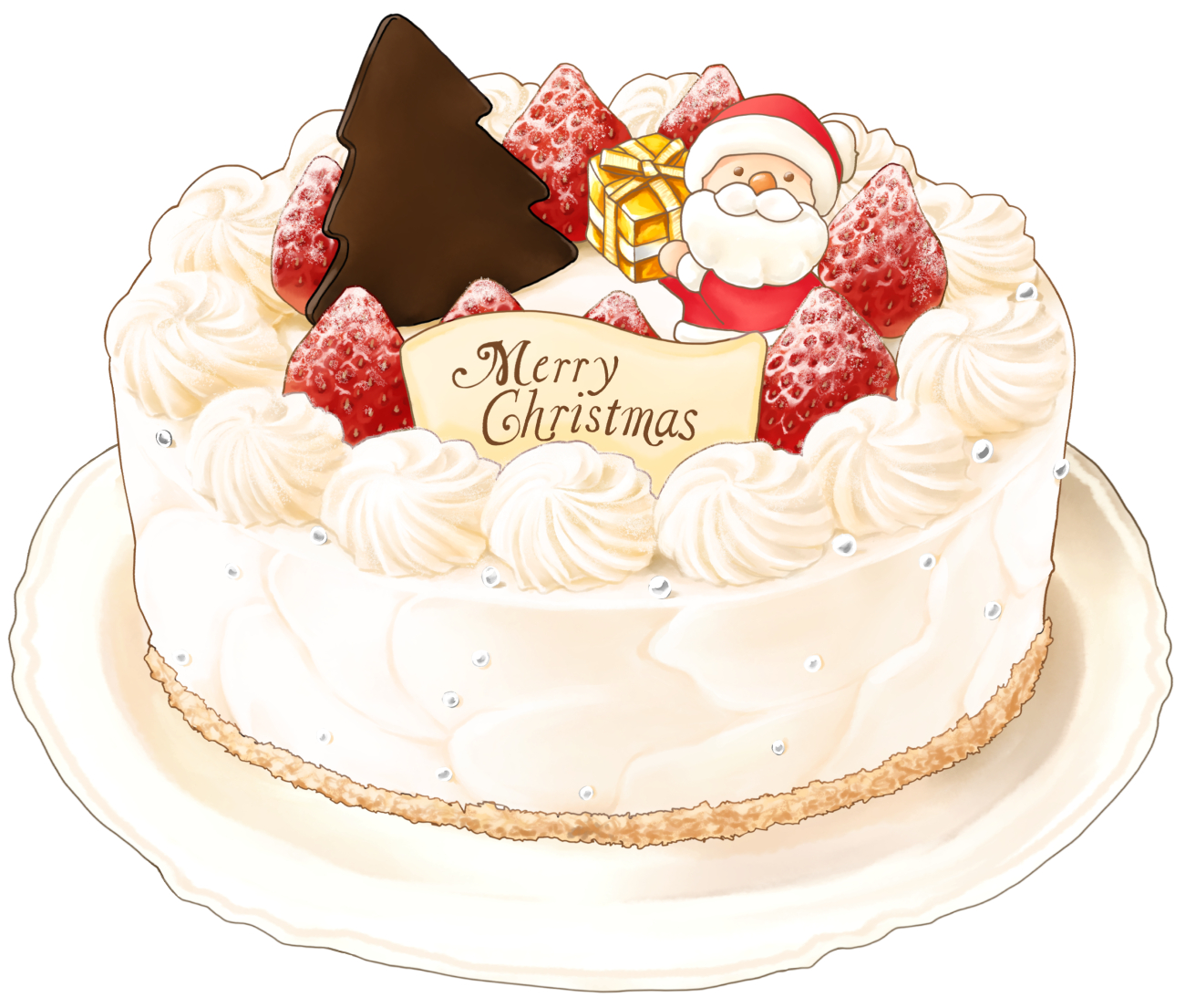 クリスマスケーキ おいしそうなフリーイラスト素材屋 Oishiso オイシソ